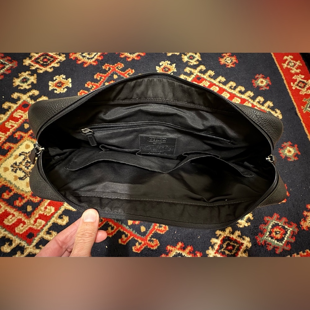 COACH black Leather Briefcase - Picture 5 of 9